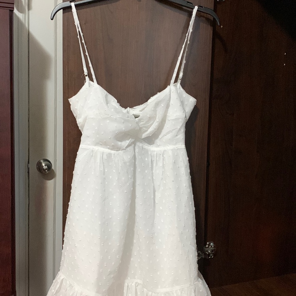 Windsor Let’s Get Brunch Skater Mini White Dress